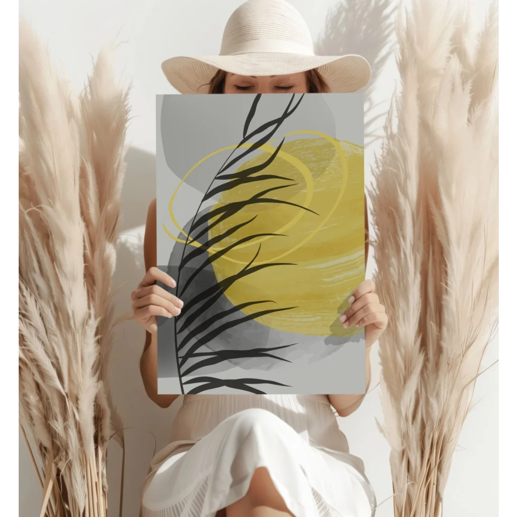 Bold Palm Fronds Insigne Aluminum Prints | Contemporary Home Wall Art | vintageantiquesgifts.com
