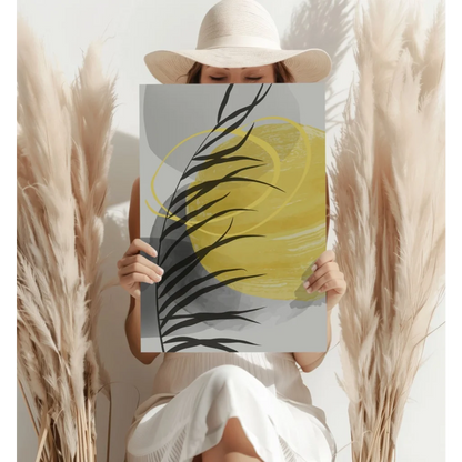 Bold Palm Fronds Insigne Aluminum Prints | Contemporary Home Wall Art | vintageantiquesgifts.com