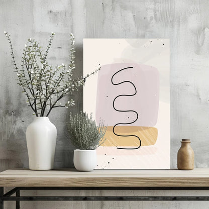 Lavender Dreams insigne aluminum print with minimalist geometric art