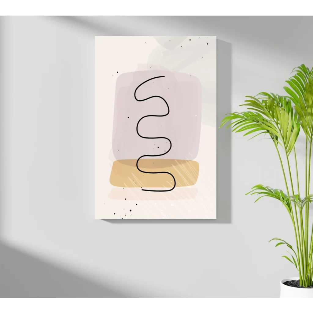 Minimalist lavender beige abstract on Insigne Aluminum Prints