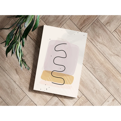 Minimalist lavender beige geometric abstract on Insigne Aluminum Prints