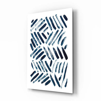 Navy Blue Brushstroke Canvas Wall Art for Modern Spaces | Insigneart USA | vintageantiquesgifts.com