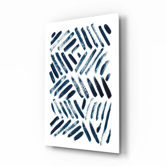 Navy Blue Brushstroke Canvas Wall Art for Modern Spaces | Insigneart USA | vintageantiquesgifts.com