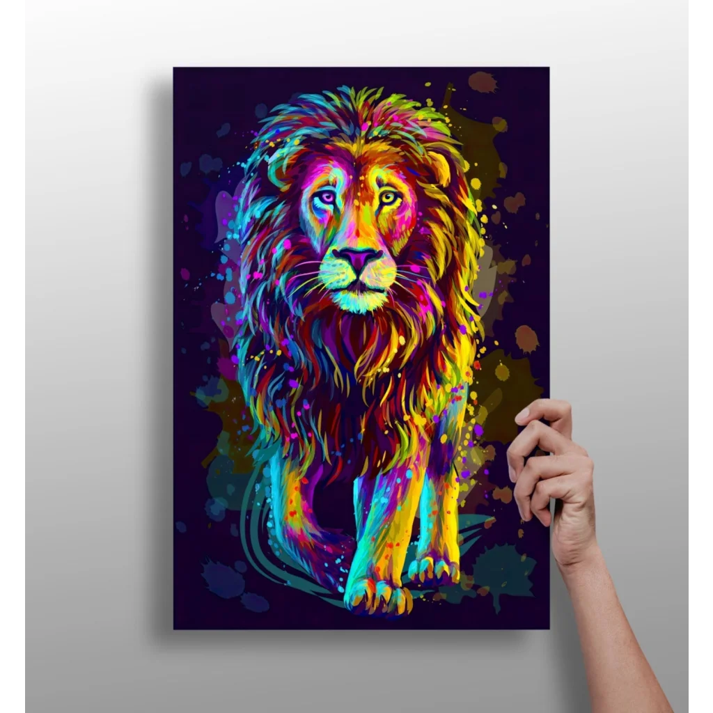 Neon Lion Insigne Aluminum Prints Explode With Color | Insigneart USA | vintageantiquesgifts.com