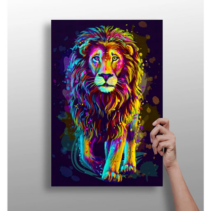 Neon Lion Insigne Aluminum Prints Explode With Color | Insigneart USA | vintageantiquesgifts.com
