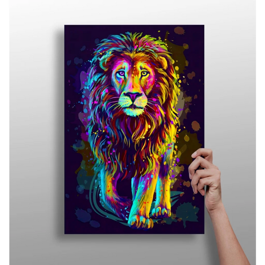 Neon Lion Insigne Aluminum Prints Explode With Color | Insigneart USA | vintageantiquesgifts.com