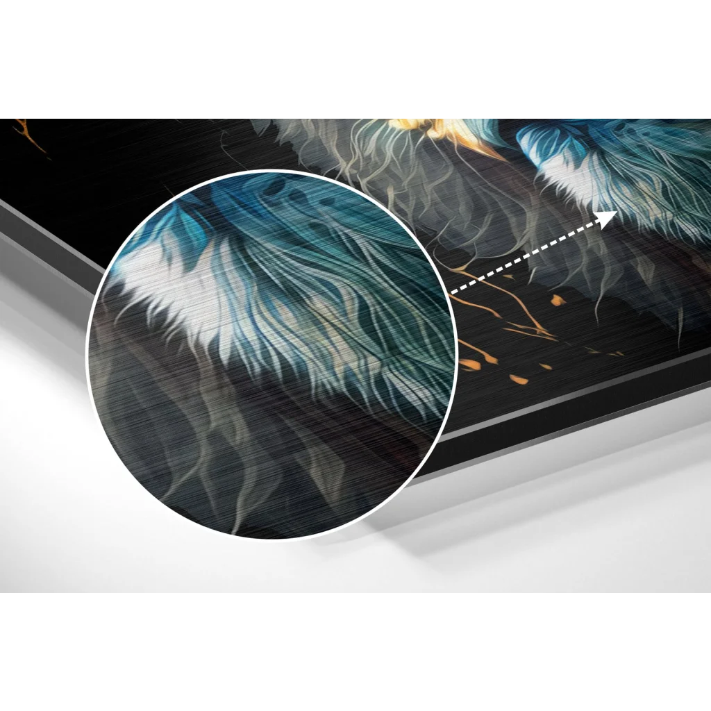 Lion Brushed Aluminum Dibond Wall Art