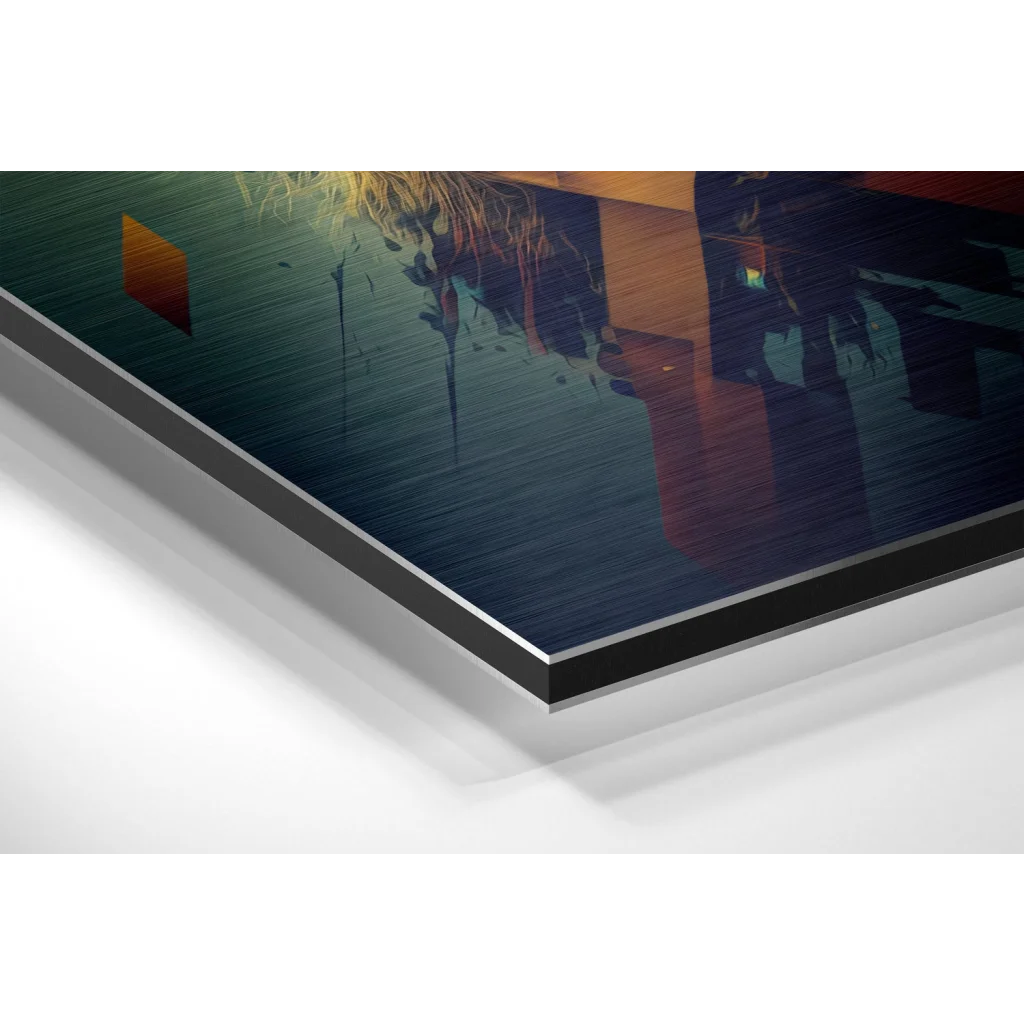 Lion Brushed Aluminum Dibond Wall Art