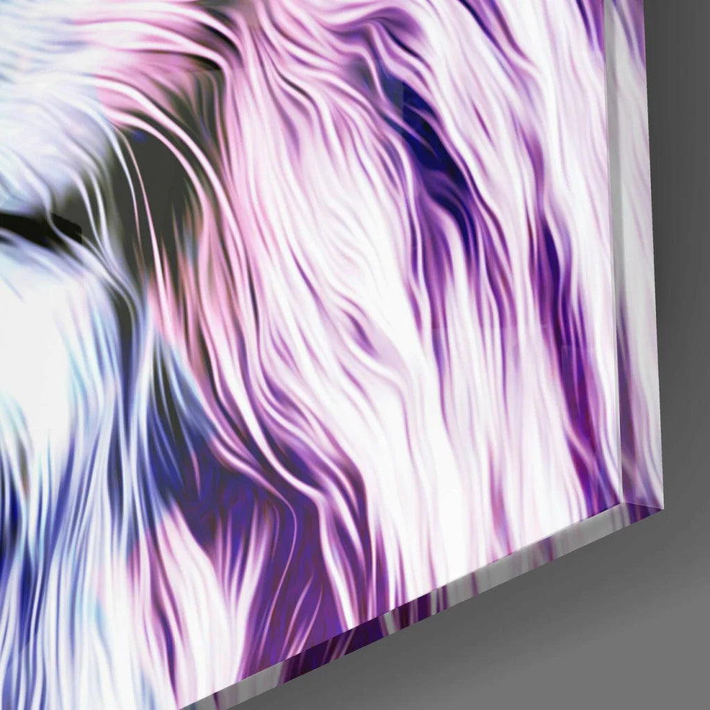 Vibrant Purple Lion Canvas Wall Art With Flowing Watercolor Design | Modern Wall Art Decor | vintageantiquesgifts.com