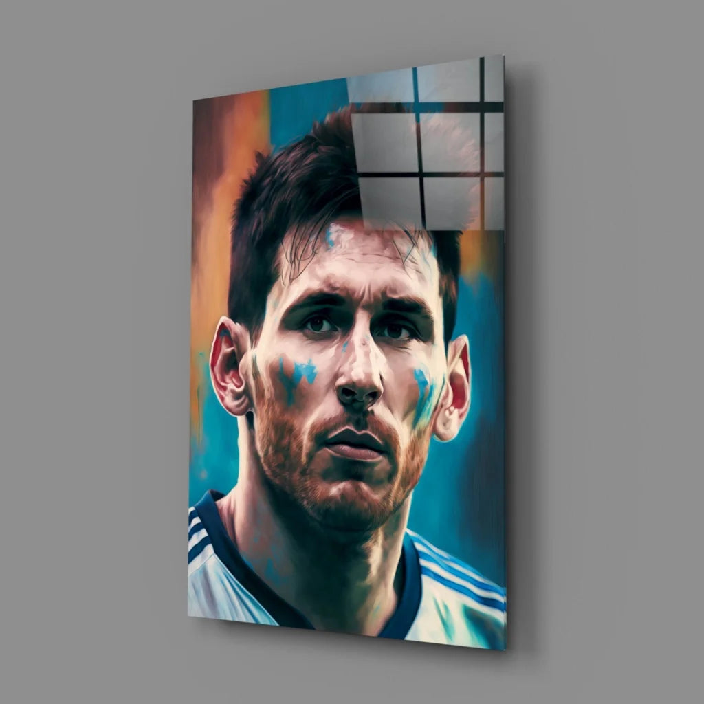 Lionel Messi portrait canvas wall art poster 24x36