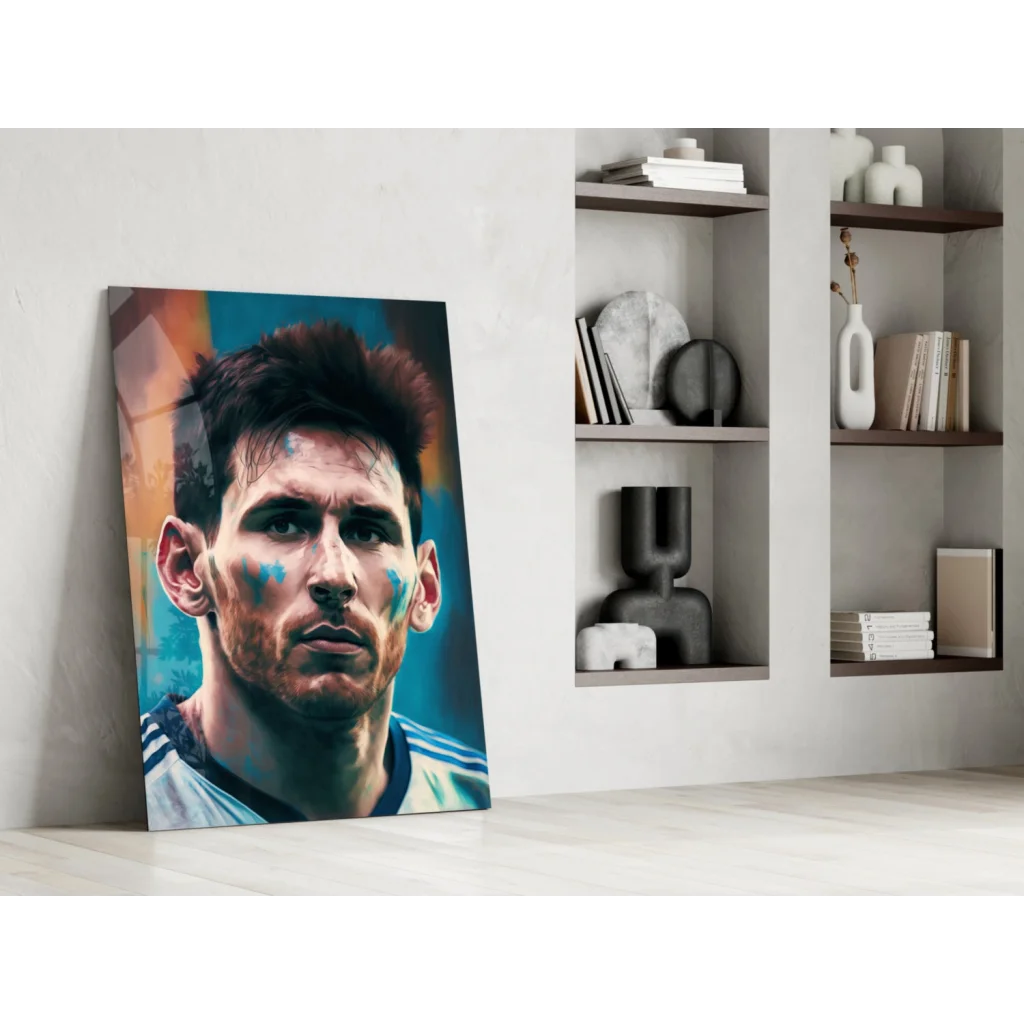 Lionel Messi portrait canvas wall art 24x36 poster