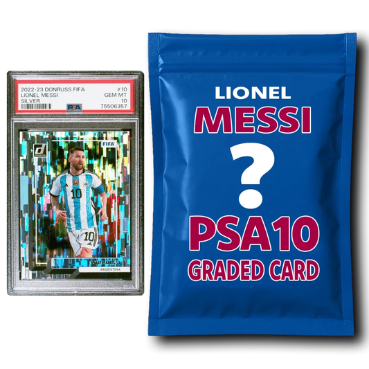 Lionel Messi PSA 10 Graded Card Mystery Pack | Hall of Fame Sports Memorabilia | vintageantiquesgifts.com