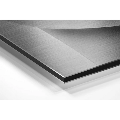 Stunning brushed aluminium Dibond metallic lips wall art panel