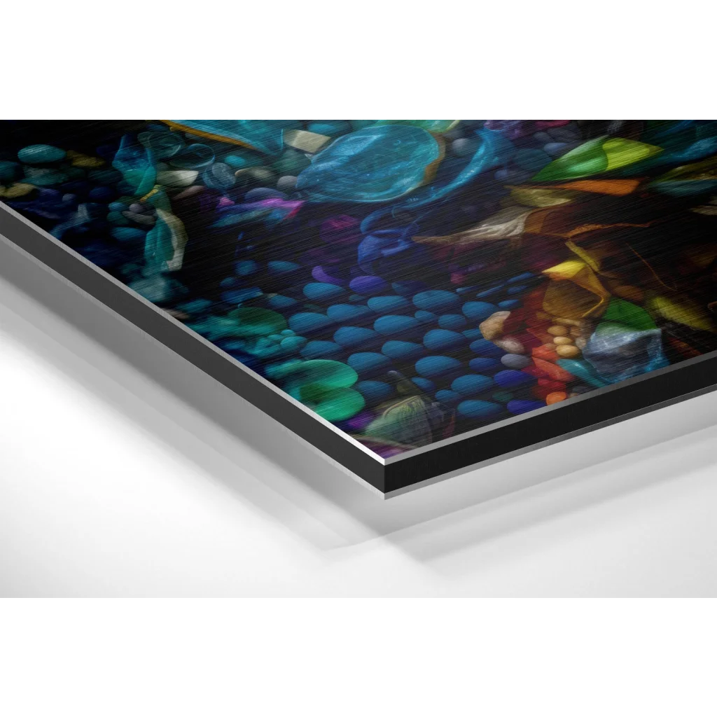 Vibrant Glass Mosaic Art on Brushed Aluminium Dibond | Glass Wall Art Print | vintageantiquesgifts.com