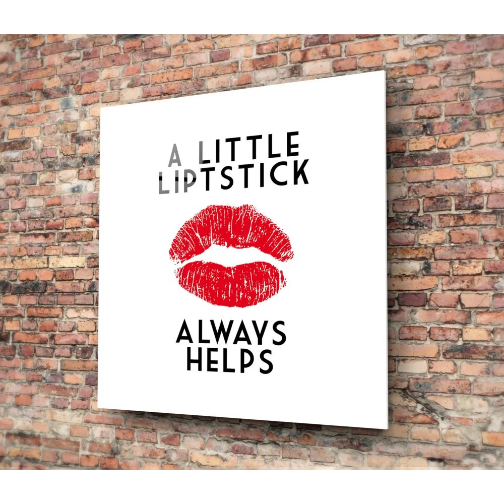 Bold Lipstick Tempered Glass Art for Your Wall | Modern Wall Art Decor | vintageantiquesgifts.com