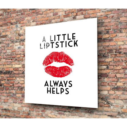 Bold Lipstick Tempered Glass Art for Your Wall | Modern Wall Art Decor | vintageantiquesgifts.com