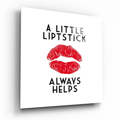 Bold Lipstick Tempered Glass Art for Your Wall | Insigneart USA | vintageantiquesgifts.com