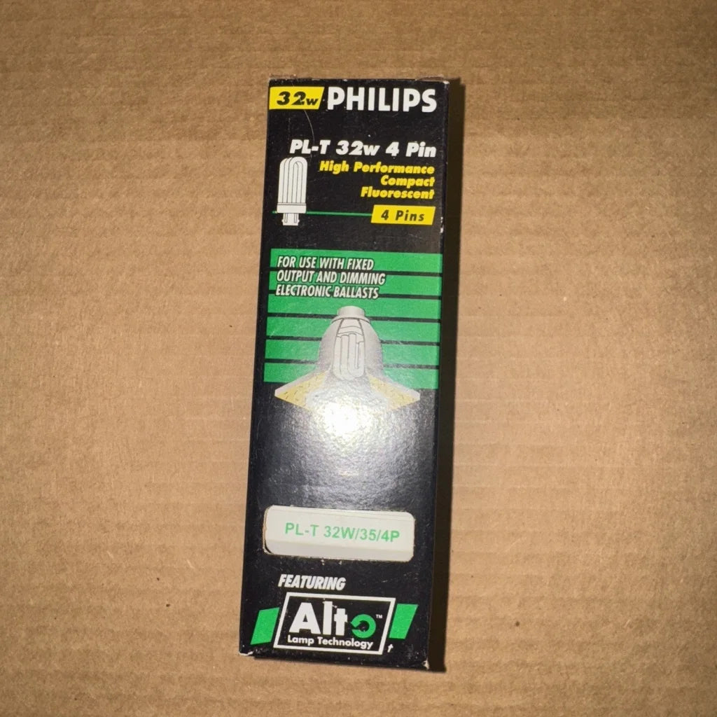Philips 32W PL-T Alto Collection bulb in black green box