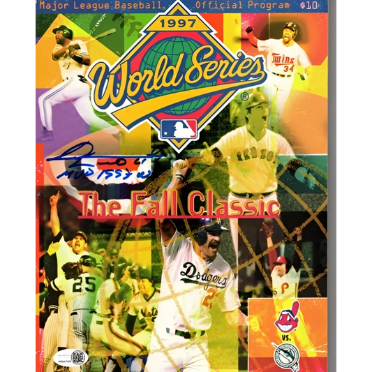Livan Hernandez autographed 1997 World Series program with MVP inscription