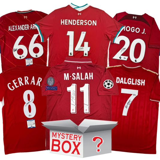 Liverpool F.C. Autographed Soccer Jersey Mystery Box with PSA JSA or Beckett COA | Hall of Fame Sports Memorabilia | vintageantiquesgifts.com