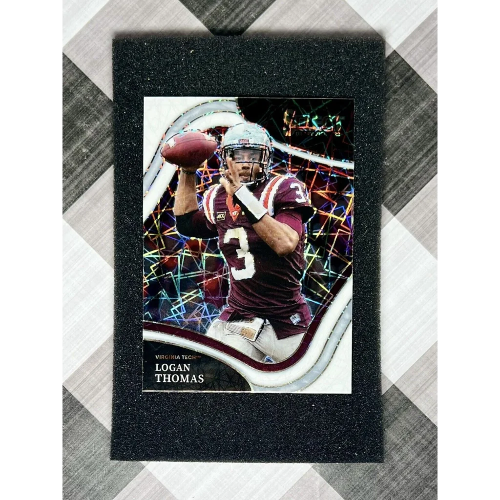 Black glittery Logan Thomas Virginia Tech card holder from Prestige Worldwide