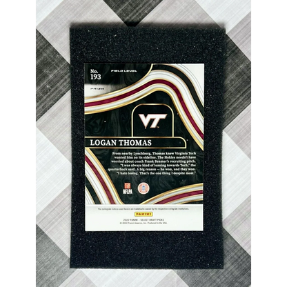 Logan Thomas Virginia Tech football card from Prestige Worldwide Collectibles