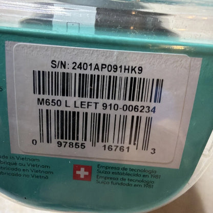 Logitech Signature M650 L Left wireless mouse teal container with barcode