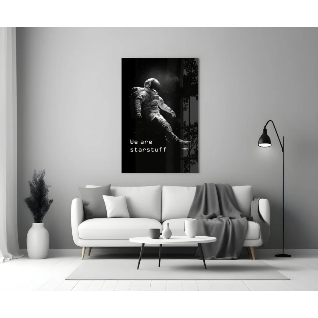 Cosmic Astronaut Canvas Wall Art We Are Starstuff Print | Modern Wall Art Decor | vintageantiquesgifts.com