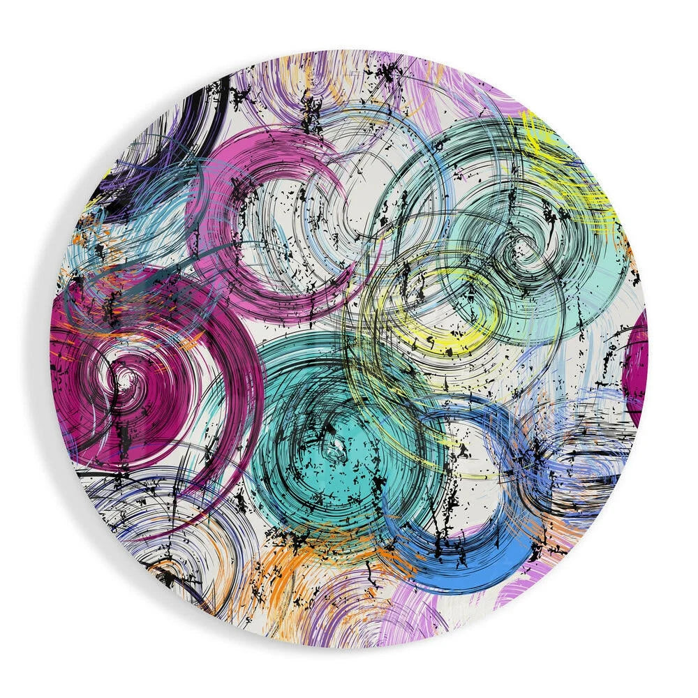 Stunning Tempered Glass Art with Vibrant Swirling Colors | Insigneart USA | vintageantiquesgifts.com