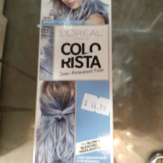 L’Oreal Colo Rista Blue600 box for blonde bleached hair in listing description