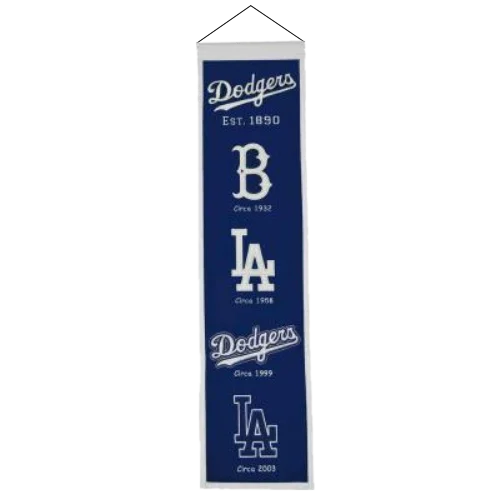 Los Angeles Dodgers heritage banner celebrating team history