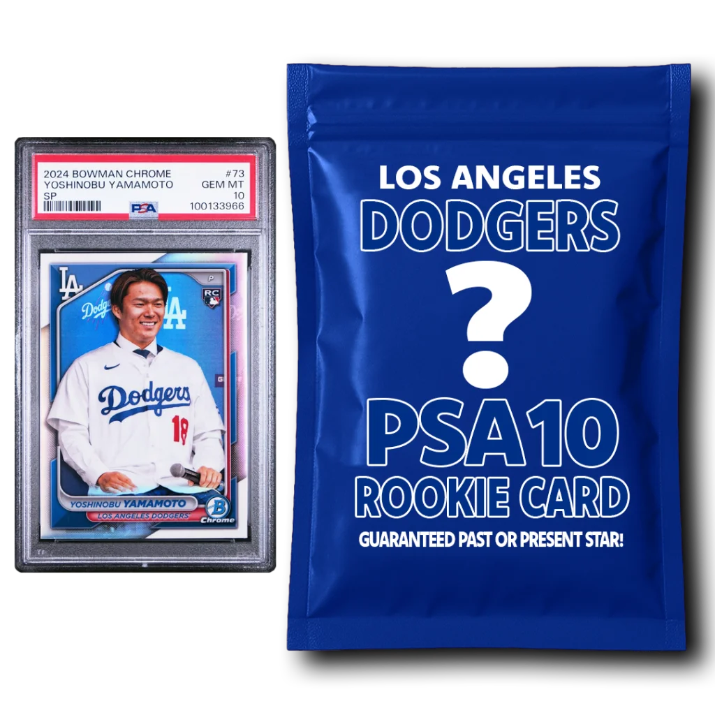 Los Angeles Dodgers PSA 10 Graded Rookie Card Mystery Pack | Hall of Fame Sports Memorabilia | vintageantiquesgifts.com