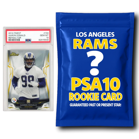 Los Angeles Rams PSA 10 Graded Rookie Card Mystery Pack | Hall of Fame Sports Memorabilia | vintageantiquesgifts.com