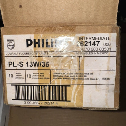 Lot of 10 Philips PL-S 13W/35 fluorescent lamp light bulbs
