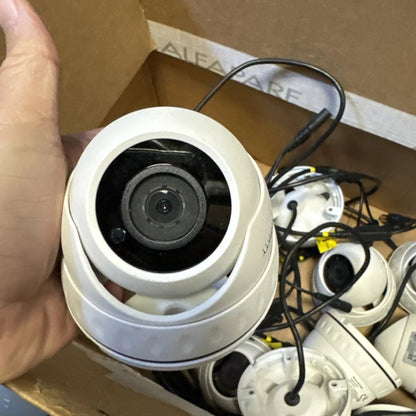 Lot of 11 Boss 1080P white dome surveillance cameras with black lens