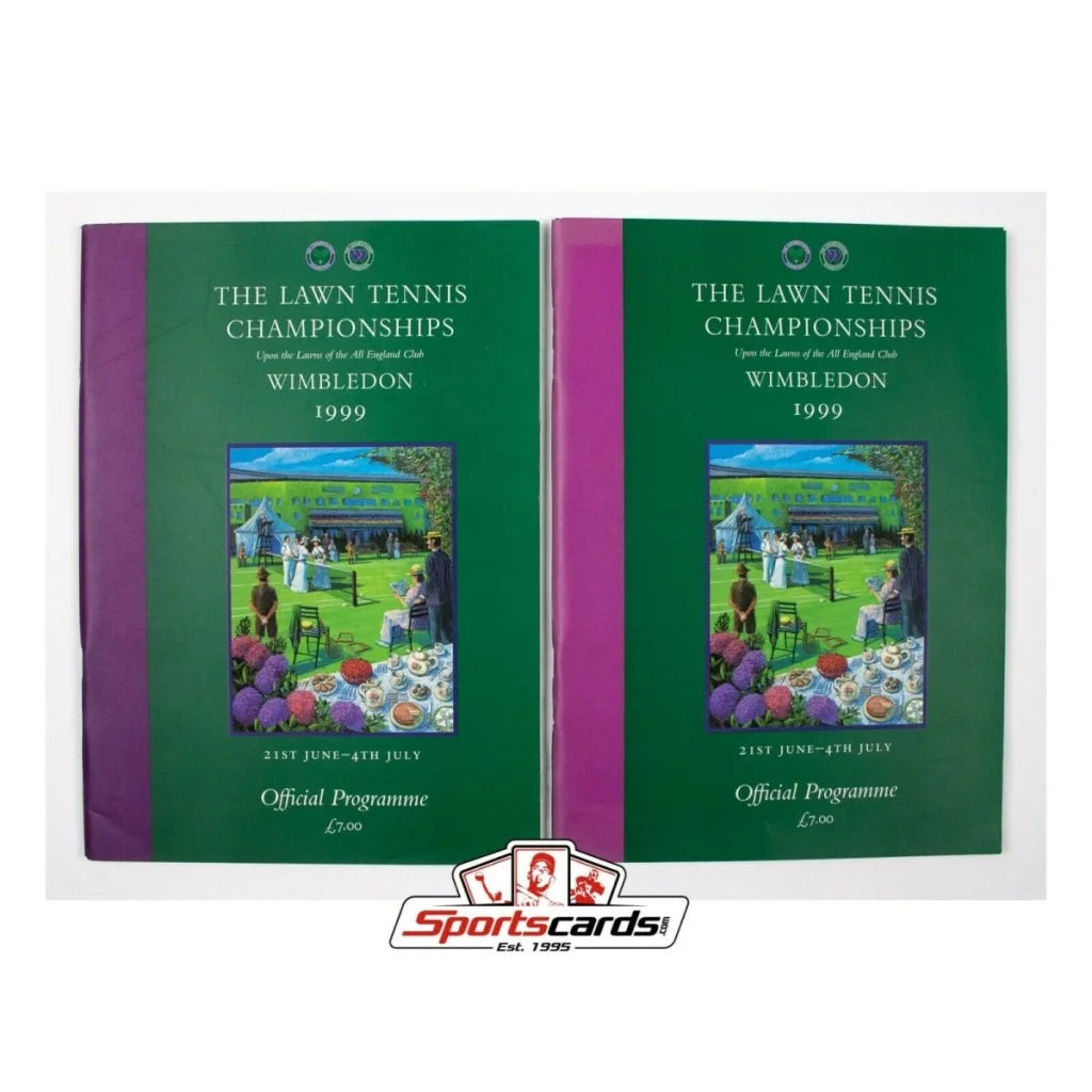 1999 Wimbledon Tennis Championships official program with green cover