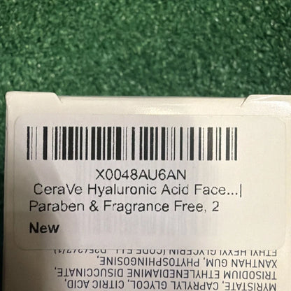LOT OF 2 CeraVe hydrating hyaluronic acid face serum 1oz boxes, paraben free