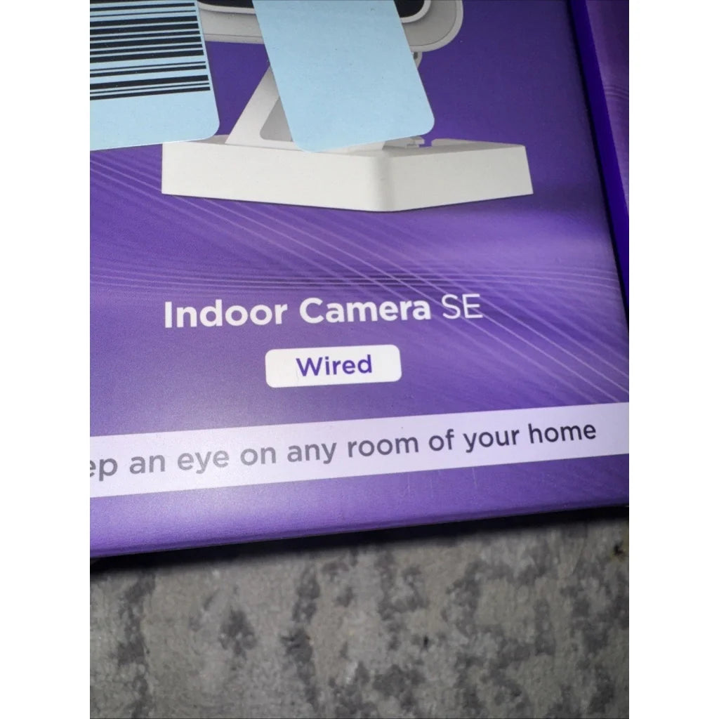 Purple Roku Smart Home Indoor Camera SE box