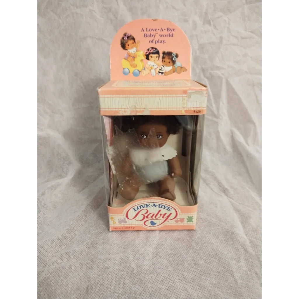 Rare 1980s Love A Bye African American baby doll in packaging