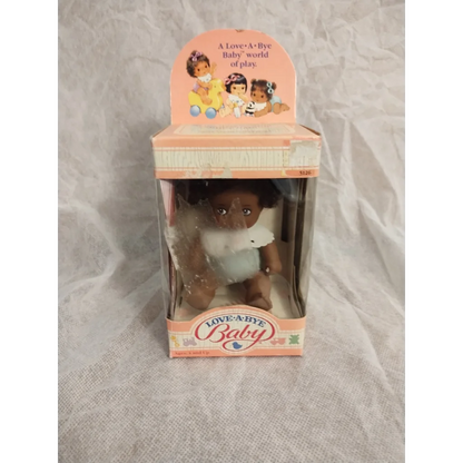 Rare 1980s Love A Bye African American baby doll in packaging