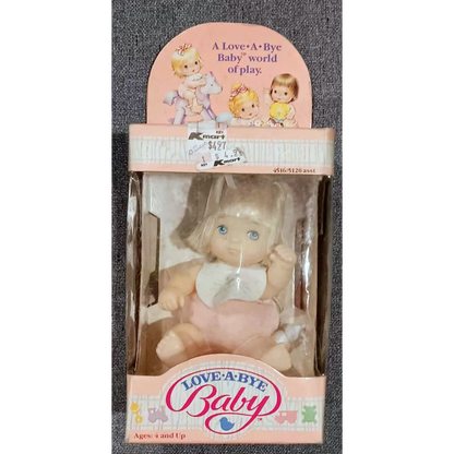 Rare 1987 Love-A-Bye Baby Doll in pink outfit, Hasbro new in box