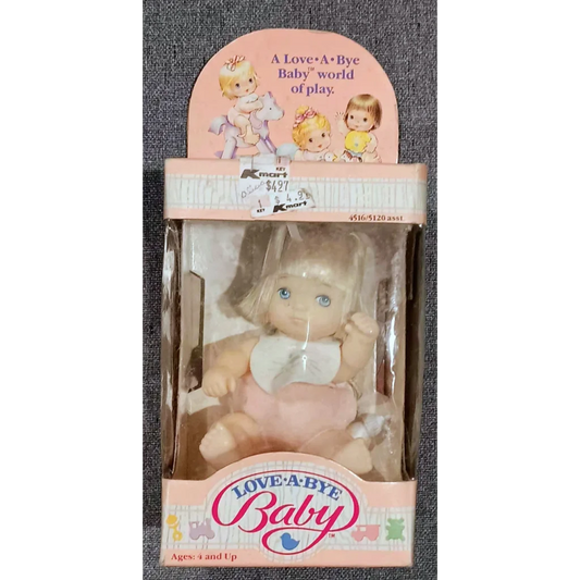 Rare 1987 Love-A-Bye Baby Doll in pink outfit, Hasbro new in box