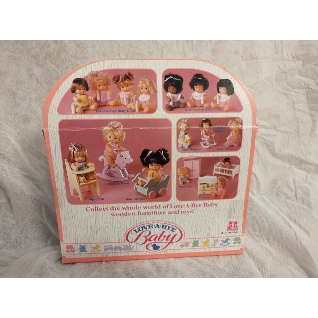 Rare 1987 Love A Bye Baby Doll with Blue Duck Baby Carriage Set