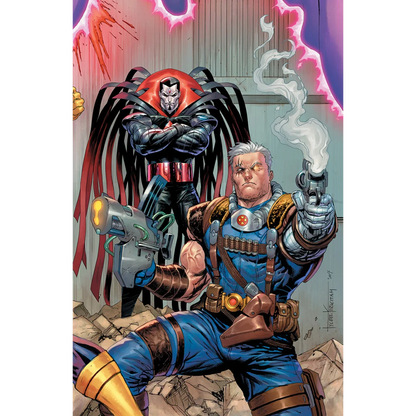 Blue and silver steampunk gun with smoke from Love & Chrome #1 by Tyler Kirkham