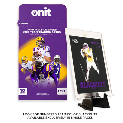 2023 LSU Tigers single pack of LSU football trading cards