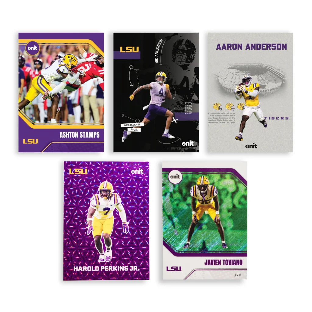 LSU Football Trading Cards Single Pack with 10 Action Poses