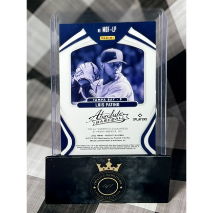 Luis Patino 2023 Absolute Auto card from Prestige Worldwide Collectibles in case