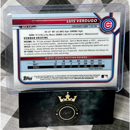 2021 Topps Luis Verdugo Chicago Cubs card from Prestige Worldwide Collectibles