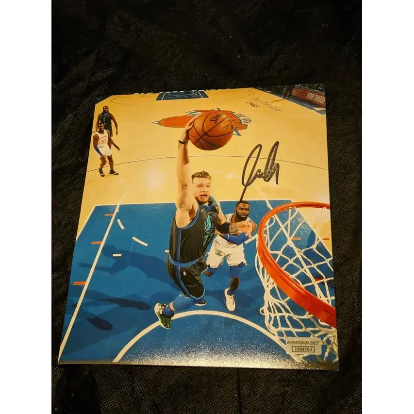 Luka Doncic autographed 8x10 photo print of basketball collectible artwork