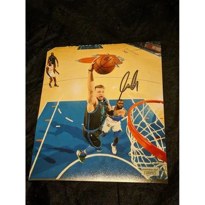 Luka Doncic autographed 8x10 photo print of basketball collectible artwork